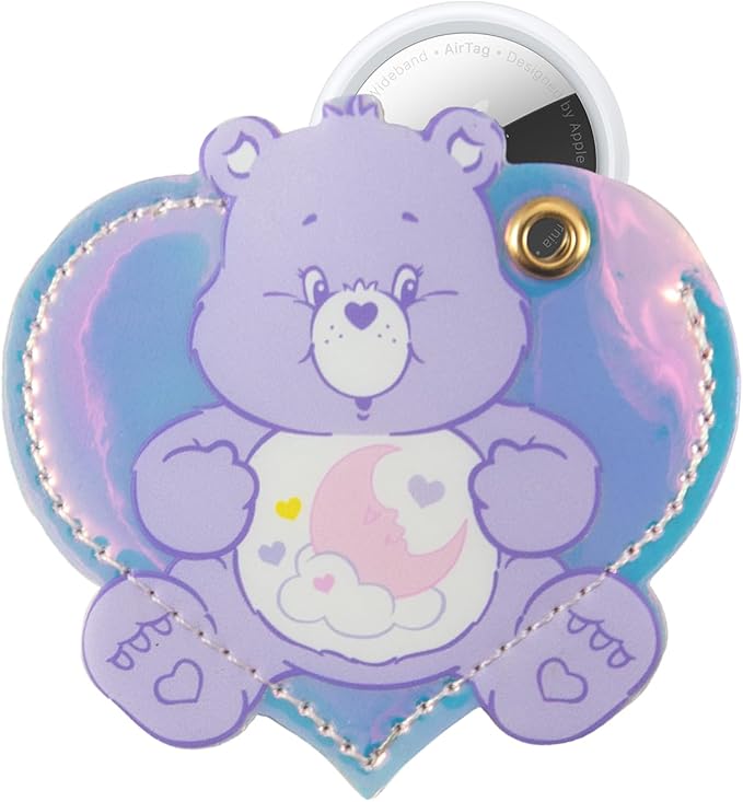 Sonix x Care Bears Keychain Case Compatible with Apple AirTag | Protective AirTag Cover Keychain Charm | Purple | Sweet Dreams Bear