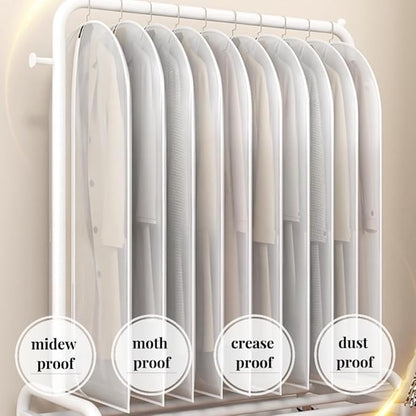20 Pack Combo Size Clear Garment Bags for Hanging Clothes with Full Zipper for Closet Storage, Clothes Cover For Hanging, Wardrobe Bags for Hanging Clothes.(120 x 60CM x 10P, 100 x 60CM x 10P)
