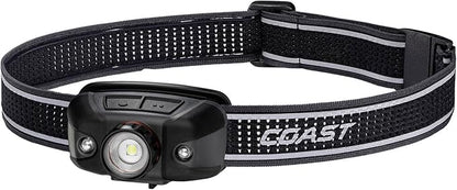 Coast FLX40R 800 Lumen Built-in Rechargeable Battery LED Headlamp with Twist Focus Lens and Coast Ultra Strap