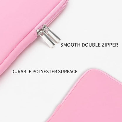 RAINYEAR 15 Inch Laptop Sleeve 15" Protective Soft Case Padded Cover Carrying Bag Specially Compatible with 15.4" MacBook Pro/Air A3241 A2941 A3114 A1938 A1707 A1990 (Pink, Upgraded Version)