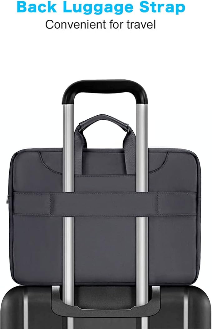 MOSISO 360 Protective Laptop Shoulder Bag Compatible with MacBook Air/Pro, 13-13.3 inch Notebook, Compatible with MacBook Pro 14 inch M5 M4 M3 M2 M1,Matching Color Sleeve with Belt, Slate Gray
