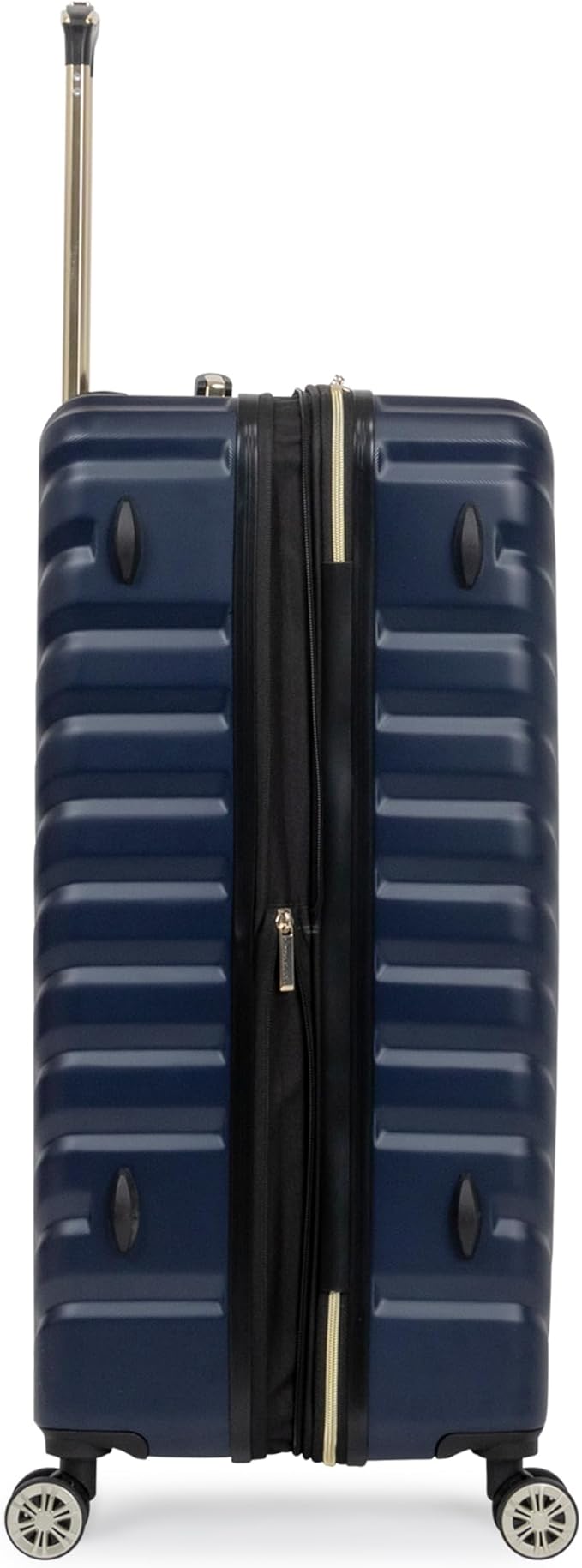 Kenneth Cole REACTION Madison Square Lightweight Hardside Chevron Expandable Spinner Luggage, Navy, 28-Inch Checked