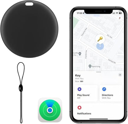 [Apple MFi Certified] LBPRT Air Tracker Tag 1 Pack, Smart Key Finder Work with Apple Find My (iOS Only, Android not Supported), Bluetooth Item Locator for Luggage Suitcase, Wallet. Replaceable Battery