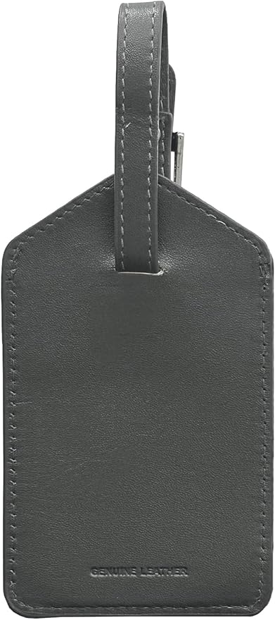 Personalized Monogrammed Leather Luggage Tags - 3 Pack
