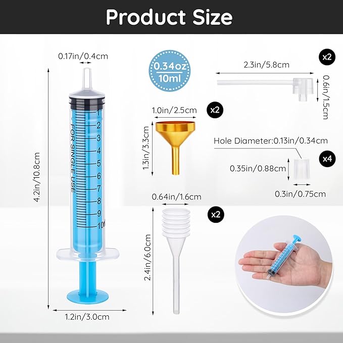 Segbeauty 8pcs 0.34oz Perfume Refill Pump Funnel Tools Dispenser Transfer Kit, 10ml Plastic Blue Perfume Decanter Kit with Extractor for Spray Bottle Refillable for Women, Cologne Making Tool for Men