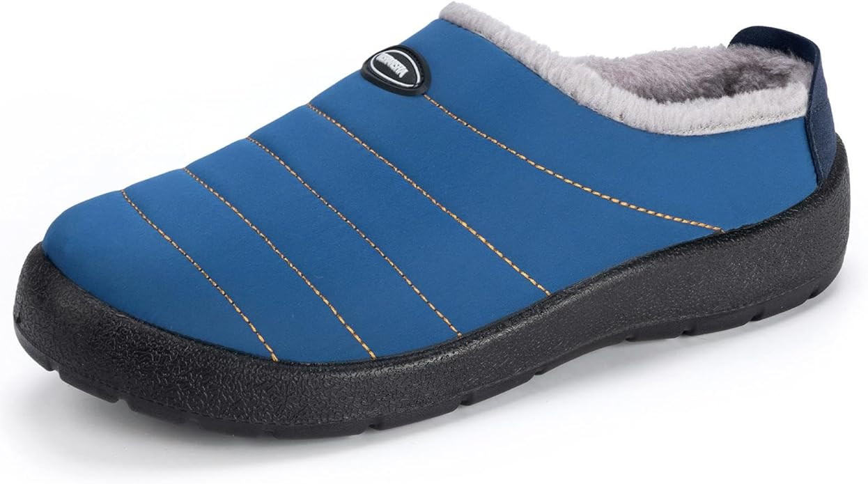 Mishansha Mens Womens House Slippers Warm Fur Lined Winter House Shoes Slip on Cozy Indoor Outdoor Slipper
