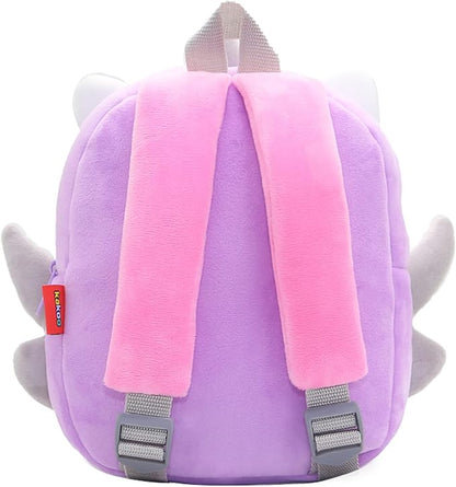 Cute Toddler Backpack,Cartoon Cute Animal Plush Backpack Toddler Mini School Bag for Kids Age 2-4 Years Old(Purple Unicorn)