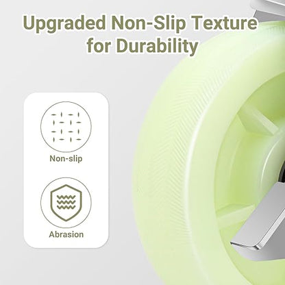W B D WEIBIDA Heavy Duty Caster Wheels 6 Inch - 4500 LBS, PP Plate Castor Set of 4 with Double Ball Bearings, Non-Marking Industrial Swivel Casters for Hand Trucks, Carts, Industrial (2 Brake 2 Rigid)