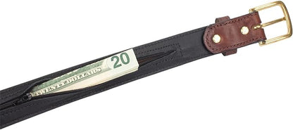 Hidden Money Pocket Travel Leather Belt