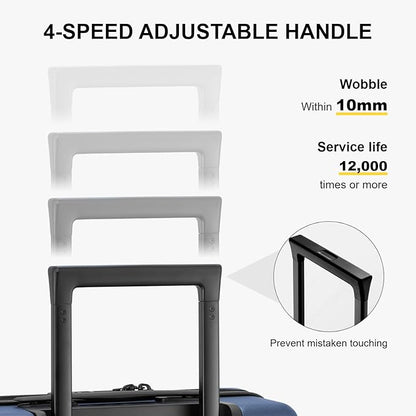 LEVEL8 Carry on Luggage Airline Approved, Small Carry on Suitcases with Wheels, Lightweight Hardside Textured Luggage for Travel, Tsa Approved, 20-Inch, Navy