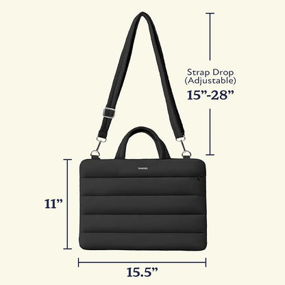 Vandel 15-16 inch Laptop Carrying Case Sleeve with Strap, Shoulder Bag with Handle, 16 in Laptop Computer Bag for Women, MacBook Air 15 Inch Carrying Case, MacBook Pro 16, 15.6 in HP, Dell Messenger