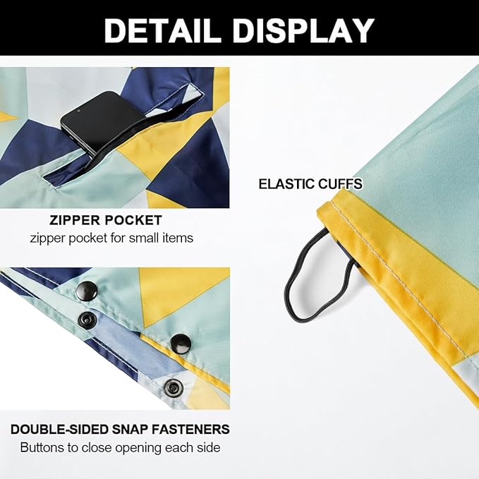 Fashion Hooded Rain Poncho Waterproof Raincoat Jacket with pocket for Women/Men/Adult