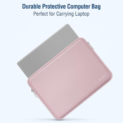 MOSISO Laptop Case 13.3 inch, 13-13.3 inch Laptop Sleeve Bag Compatible with MacBook Air/Pro 13/Pro 14 M5 M4 M3 M2 M1, HP Dell ASUS Lenovo, Neoprene Computer Sleeve Bag with Small Case, Baby Pink
