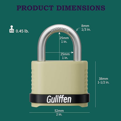 Outdoor Combination Lock, Heavy Duty Weatherproof Combination Padlock, 4 Pack Resettable Combination Lock for Locker, Shed, Garage, Gate, Fence