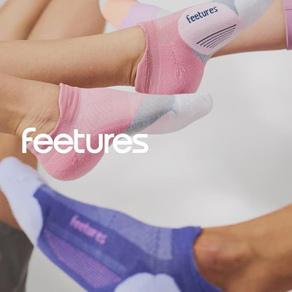 Feetures Elite Max Cushion No Show Tab Ankle Socks - Sport Sock with Targeted Compression
