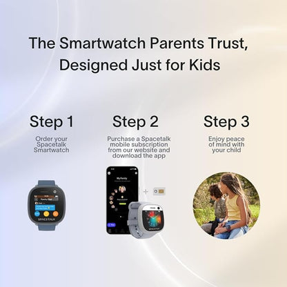 SPACETALK Adventurer 4G Smart Watch - Freedom & Safety at All Ages with Pre-Installed SIM, 4G GPS Tracker, Video Calling, 5MP Camera, Safe Contacts, SMS Text & Chat, School Mode, Emergency SOS, Ocean
