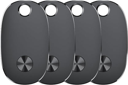 Tracker Tags-4 Pack, Bluetooth Tracker Works with Apple Find My APP (iOS Only), Keys Finder and Item Locator for Luggage, Backpack, Suitcases, Replaceable Battery, IP67 Waterproof weTag pro
