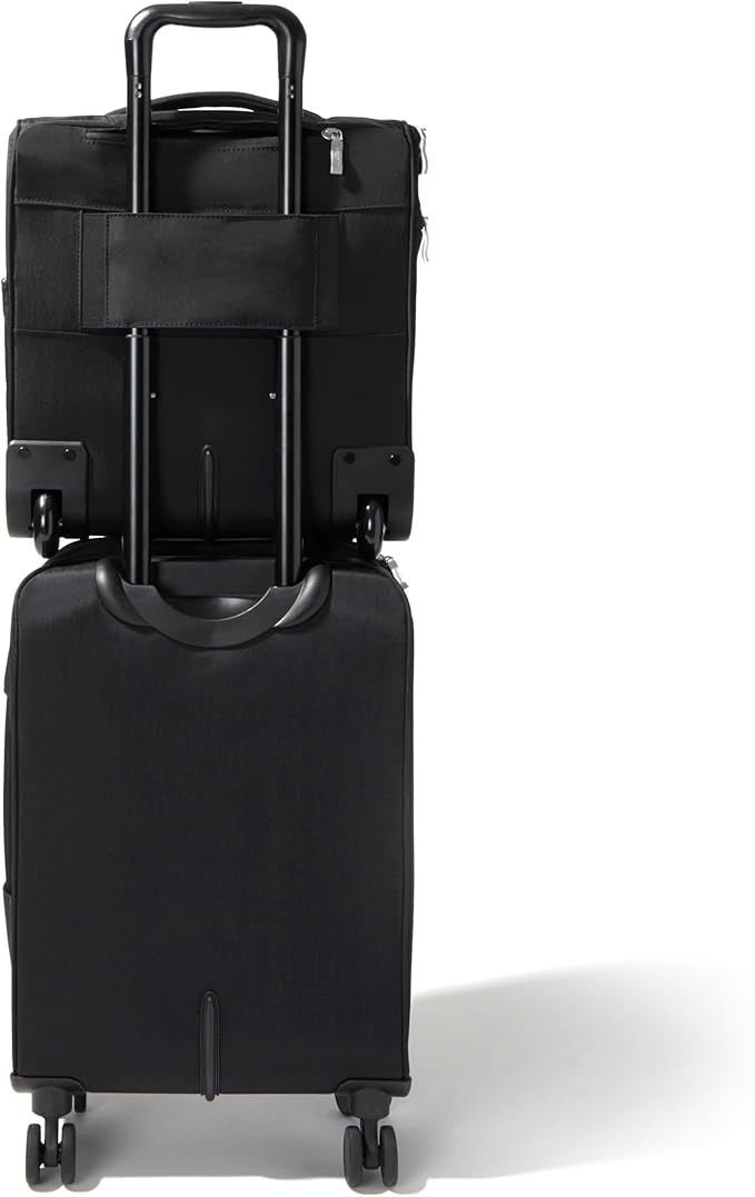 Baggallini Expandable Underseat Carry-On - Lightweight Travel Luggage Carry On Weekender with Wheels