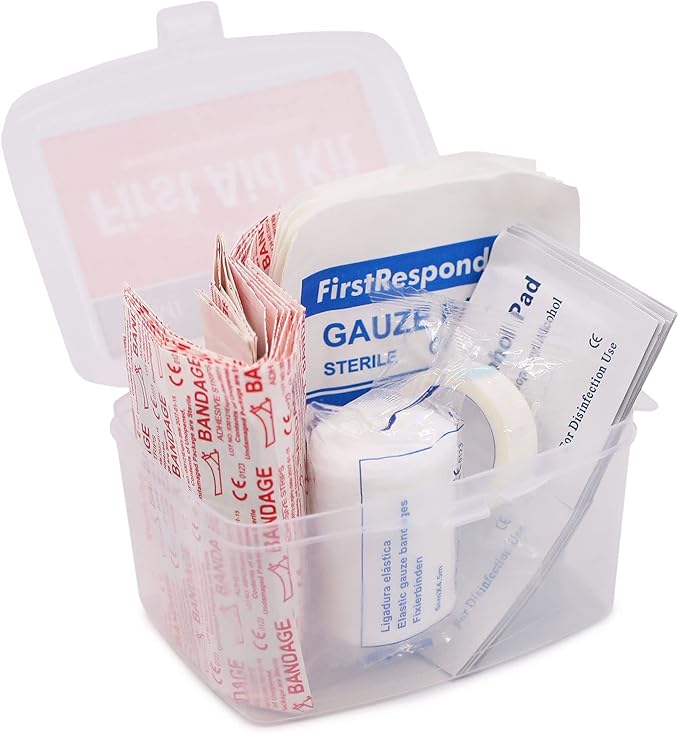 DMI 76-Piece First Aid Kit and TUMS 12 Count Smoothies Extra Strength 750mg Calcium Carbonate Antacid Chewable Tablets Bundle