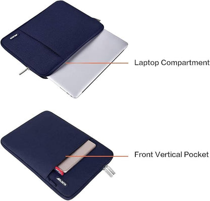 MOSISO Laptop Case 13 inch, 13 inch Laptop Sleeve Compatible with MacBook Air M4 M3 M2 M1 2025-2018 / Pro M2 M1 2025-2016, Polyester Vertical Computer Sleeve Bag with Pocket, Navy Blue