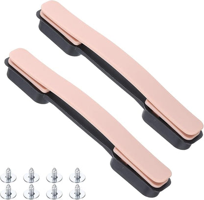uxcell 2 Pcs Pink Plastic Luggage Handle Replacement, 8.5 Inch Suitcase Handle Carry Strap with Screws