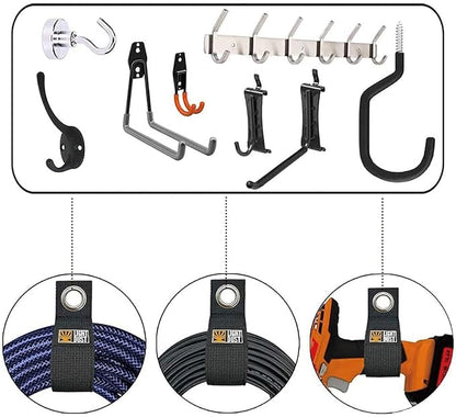15PCS Heavy Duty Storage Straps - Garage Organization Tool Organizers and Fastening Straps - Cord Wrap Keeper, Cable Straps for Cords, Hoses, Rope, RV, Boat, and Garage Storage