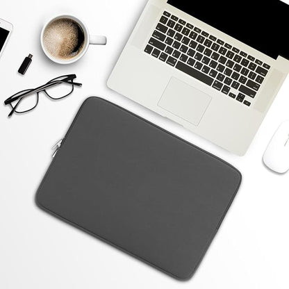 RAINYEAR Laptop Sleeve Case Compatible with 13.3 Inch Notebook Computer Tablet Chromebook 14" MacBook Pro/Max M1 M2 M3 M4 M5 Soft Cover Protective Case Zipper Carrying Bag (Gray, Upgraded Version)
