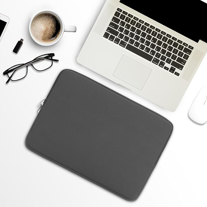 RAINYEAR 16 Inch Laptop Sleeve Protective Soft Case Padded Zipper Cover Specially Compatible with 16" MacBook Pro/Max M1 M2 M3 M4 A2141 A2485 A2780 A2991 A3403 A3186 (Gray, Upgraded Version)