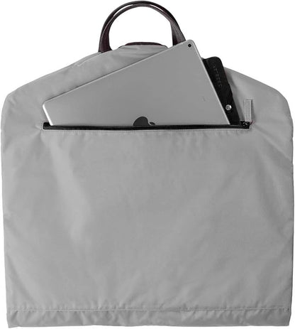 SkyHanger - Carry on Garment Bag with unique Titanium Suit Hanger for Men & Women - best-in-class functionality for wrinkle-free traveling - lightweight & water repellent nylon - Silver Grey