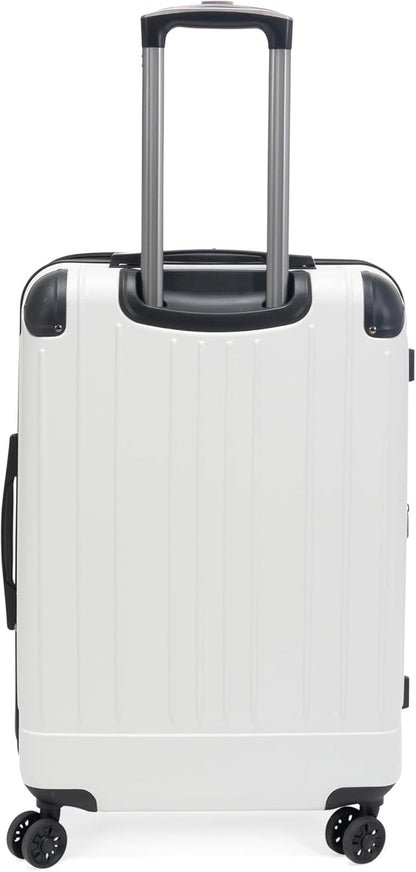Kenneth Cole Reaction Flying Axis 24" Hardside Expandable 8-Wheel Spinner Check-Size Luggage, Coconut White