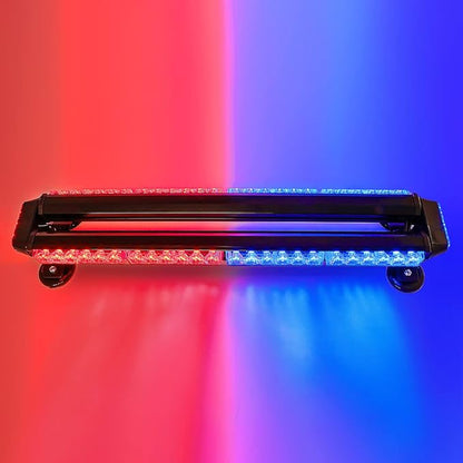 26.5" Red Blue 54 LED Rooftop Beacon Light Bar For Police Cops Firefighter Vehicles Work Truck Cars Emergency Warning Flashing EMS First Responder POV Strobe Light Traffic Advisor with Magnetic