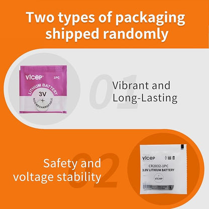 6-Pack CR2032 Lithium Battery 3V Coin Cell Compatible with Car Key Fob, Watches, Calculators, Led Lights & More, Individual Wrapped