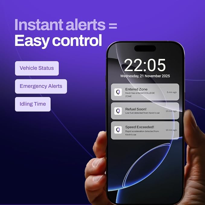 SmartWheels GPS Tracker for Vehicles - Real Time Location Tracking, Route History, Speed & Driving Insights, Geo-Fence, Accident Alerts - Car Tracker for Families & Fleets