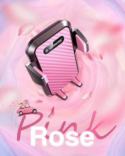 VANMASS【85+LBS Strongest Suction & Military-Grade Ultimate Car Phone Mount【Patent & Safety Certs】 Cell Phone Holder Truck for Dashboard Windshield Vent for iPhone 17 Pro Max 16 15 Desk Mounts, Pink