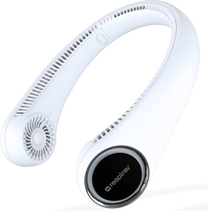 Portable Neck Fan – Hands Free Quiet 20dB Cooling Neck Fan, 17-Hour 4000mAh Battery, 3 Speeds, Wearable Fan for Neck Fans that Blow Cold Air, Personal Fans Portable Rechargeable (White)