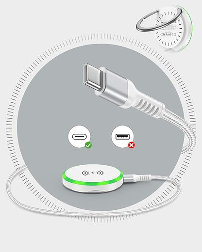 Pixelsnap MagSafe Wireless Charger Pad Stand– 15W Fast Charging Magnetic Pad for iPhone 17/16/15/14, Google Pixel 10/9a/9/9 Pro XL, Samsung Galaxy S25/S24, AirPods, Qi-Enabled Android Cordless Charger