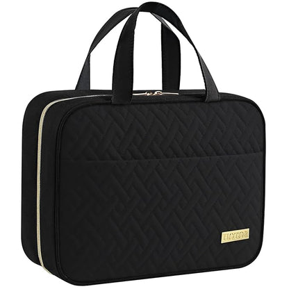 HOTOR Travel Toiletry Bag - Hanging Toiletry Bag for Women & Men, Makeup Bag/Big Comparment, Waterproof for Travel Accessories, Travel Essentials, Large, Black