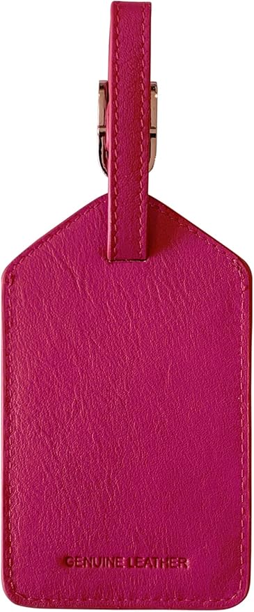 Personalized Monogrammed Leather Luggage Tags - 3 Pack