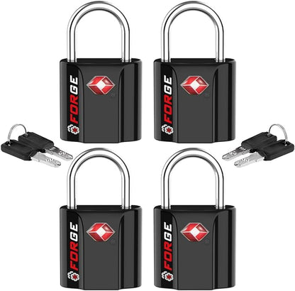 TSA Approved Luggage Locks, Ultra-Secure Dimple Key Travel Locks with Zinc Alloy Body