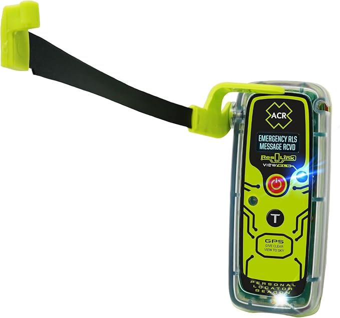 ACR ResQLink View RLS - SOS Personal Locator Beacon - Digital Display, Return Link Service, GPS Global Coverage to Alert Search and Rescue - Outdoor Emergency, Ideal for Hiking Hunting Boating Fishing