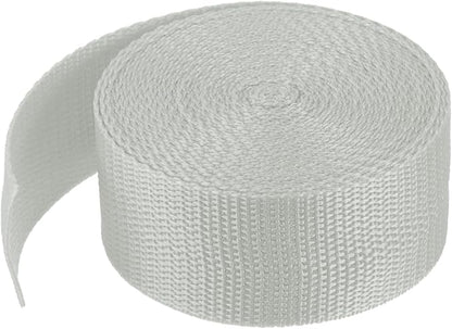 MECCANIXITY Lightweight Polypropylene Webbing Strap 1 1/2" 5 Yard Backpack Strapping Band Pale Grey for Outdoor Luggage Cargo Straps