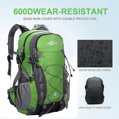 INOXTO lightweight Hiking Backpack 35L/40L Hiking Daypack with Waterproof Rain Cover for Travel Camping Outdoor Men and Women