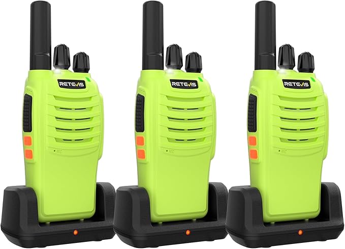 Retevis H-777 Walkie Talkies for Adults, 2 Way Radios Rechargeable Walkie Talkies Long Range, Portable FRS Two-Way Radios, Emergency Alarm LED Flashlight Type C Charger for Family Outdoor Trip(3 Pack)