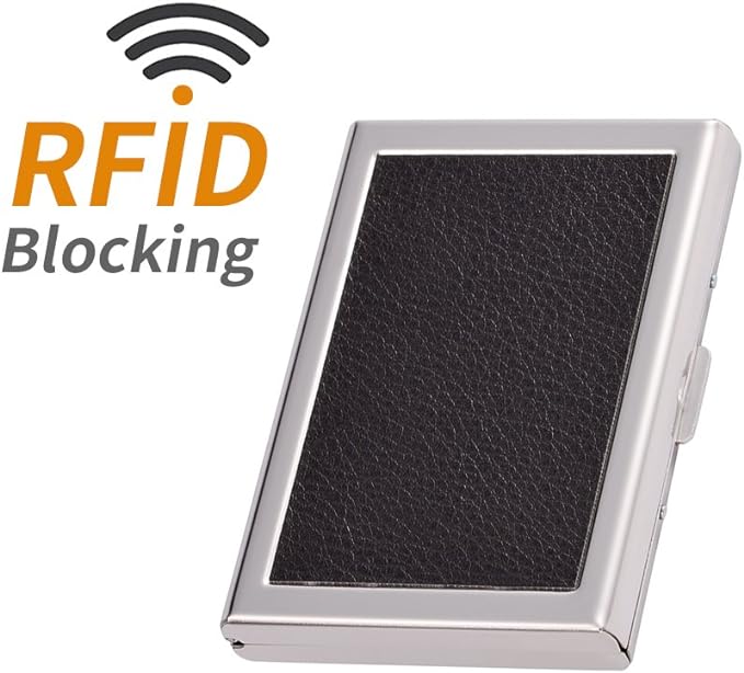 EASTNIGHTS RFID Credit Card Holder Stainless Steel Credit Card Protector Business Card Holder for Women Men