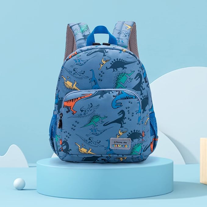 willikiva 3D Dinosaur Backpack Toddler Backpacks for Boys and Girls Kids Backpack Waterproof Preschool Safety Harness Leash (Light Blue)