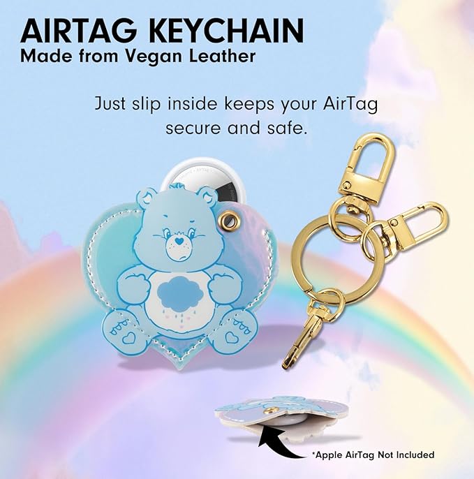 Sonix Keychain Case Compatible with Apple AirTag | Protective AirTag Cover Keychain Charm | Care Bears Blue | Grumpy Bear