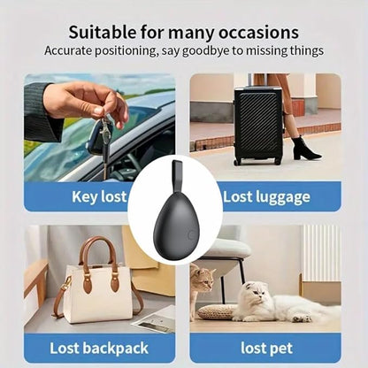 GPS Tracker for Vehicles, Mini Tracking Device for Vehicles, Car Tracker Device Hidden No Subscription Work with Find My (iOS Only), Key Finder, for Kids, Dogs, Luggage, Bag (Black, 4 Pack)