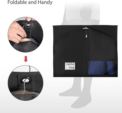 Univivi 10 Pack Suit Bags Garment Bag for Men Storage, 40-Inch Suit Bags for Closet Storage with Clear Window and ID Card Holder for Suit Jacket, Skirt, Shirt and Coat