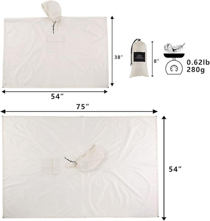 salamra Hooded Rain Poncho Waterproof Raincoat Jacket for Men/Women/Adults with Pocket