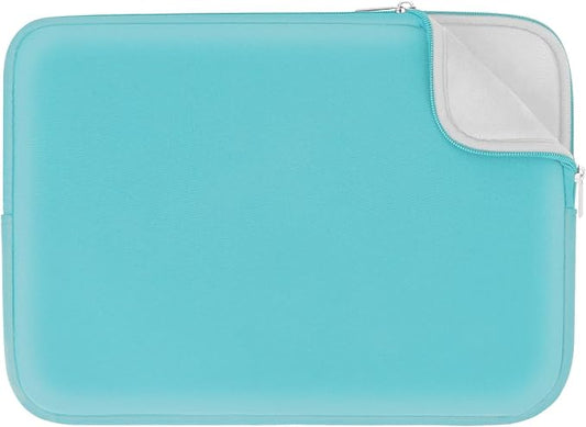 RAINYEAR Laptop Sleeve Case Compatible with 13.3 Inch Notebook Computer Tablet Chromebook 14" MacBook Pro/Max M1 M2 M3 M4 M5 Soft Cover Protective Case Zipper Carrying Bag (Blue, Upgraded Version)
